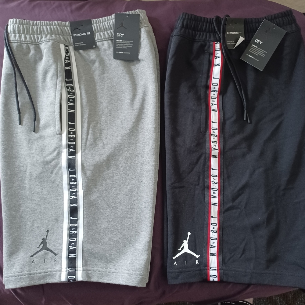 Air Jordan HBR Fleece Shorts (Lot of 2). Brand New. Mens Size: Small
